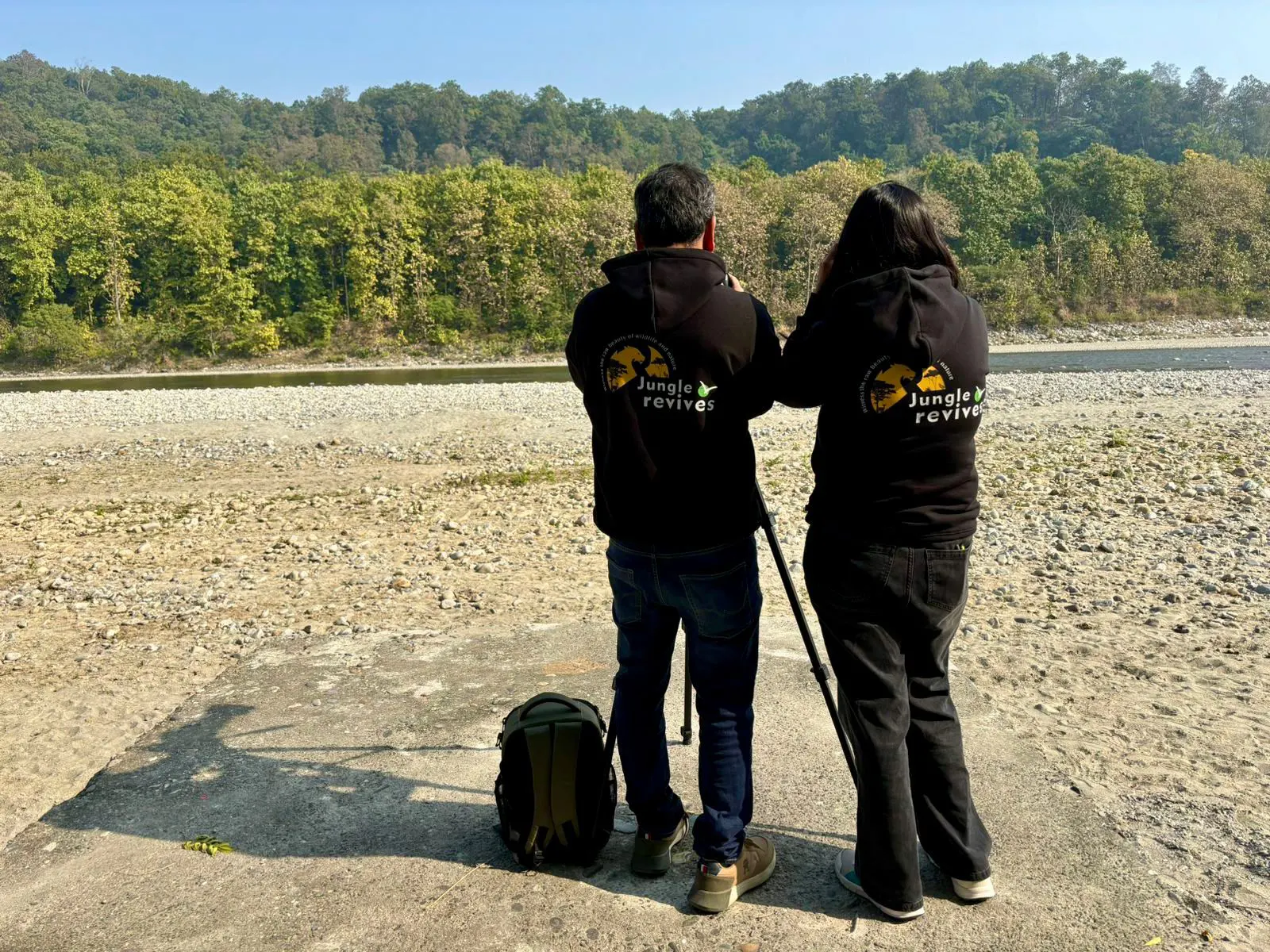 Shishir and Neha in the Natural Wildlife Jungles of North India