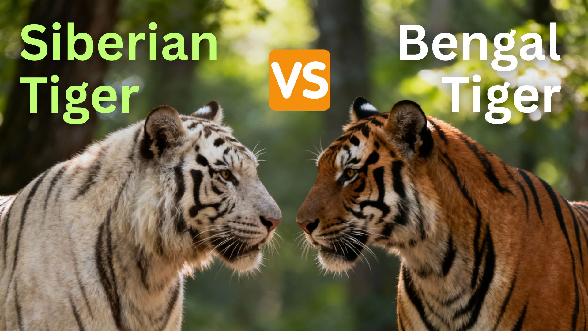 Siberian Tiger and Bengal tiger
